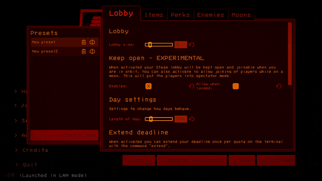 Lobby config